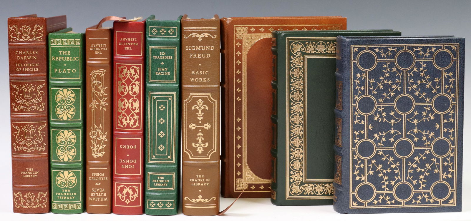 (9) FRANKLIN LEATHER-BOUND LIBRARY SHELF BOOKS (1 of 7)