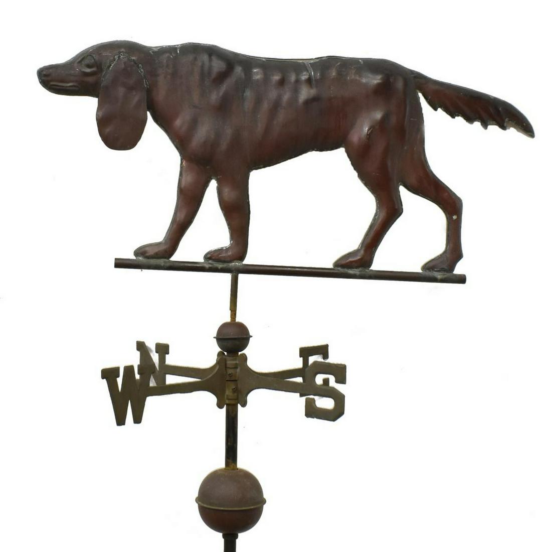 COPPER HOUND DOG WEATHERVANE & DIRECTIONALS (1 of 2)