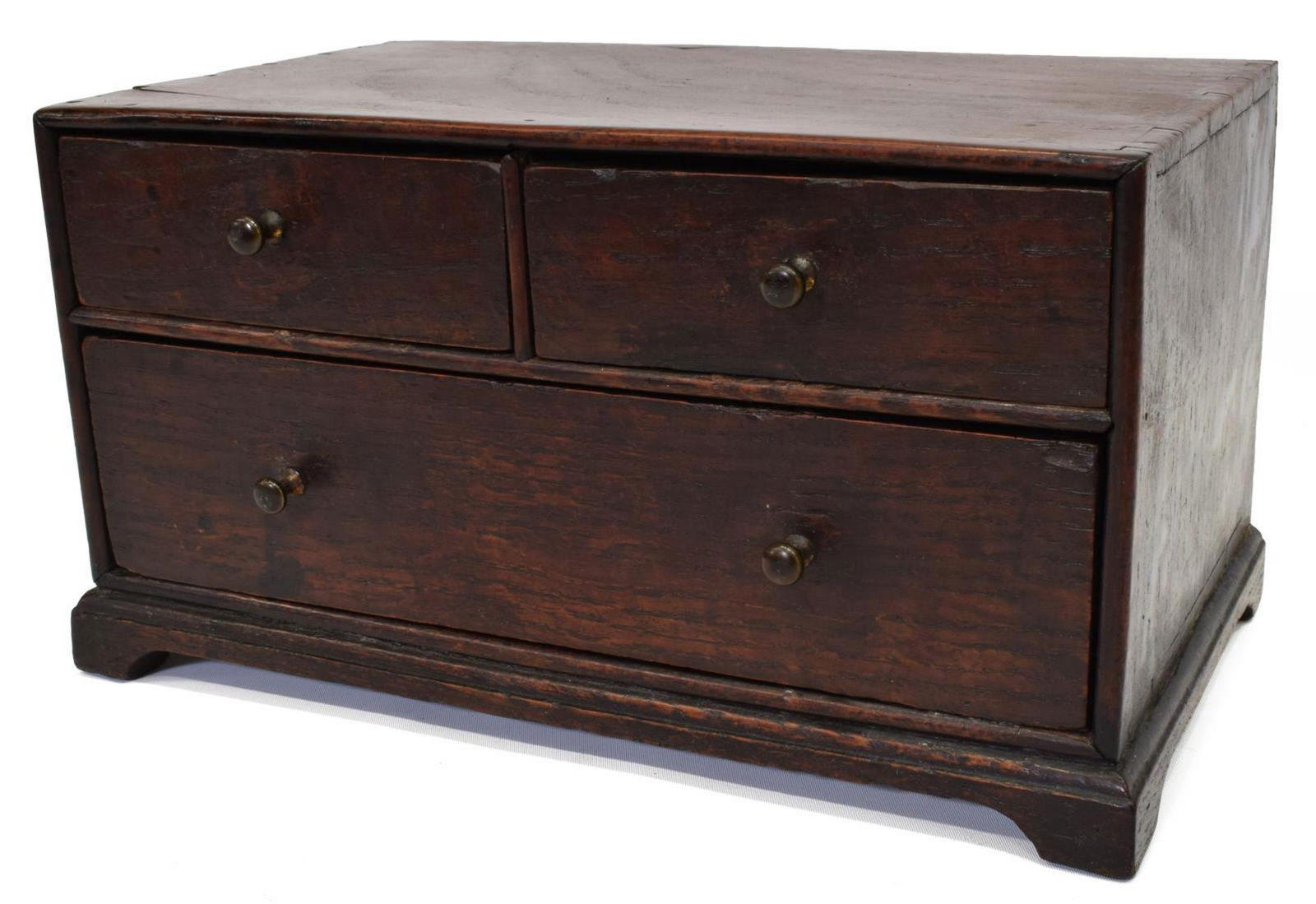 MINIATURE ENGLISH CHEST OF DRAWERS, 18TH C. (1 of 4)
