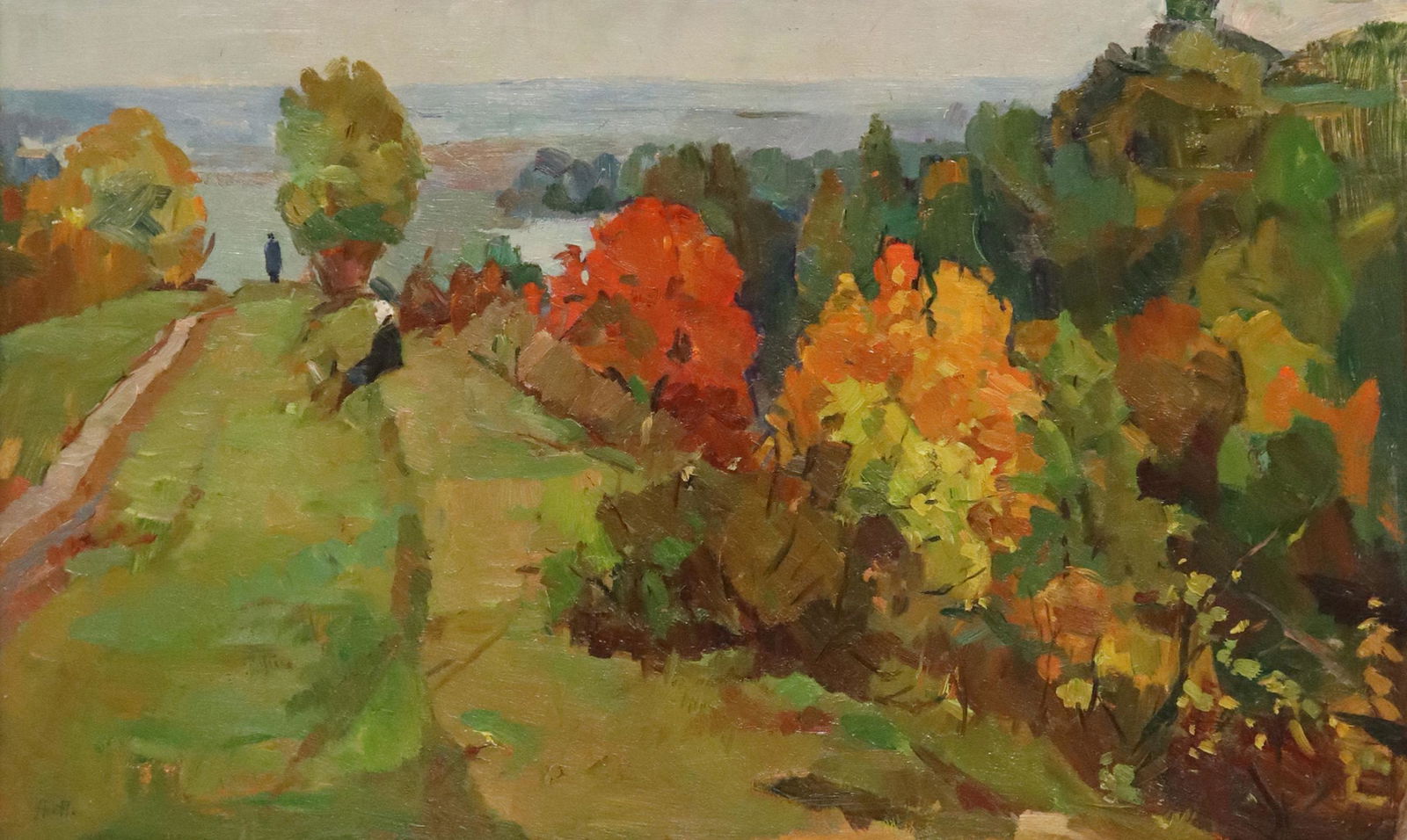 P.N. POGREBINSKY (20TH C.) EARLY AUTUMN LANDSCAPE (1 of 5)