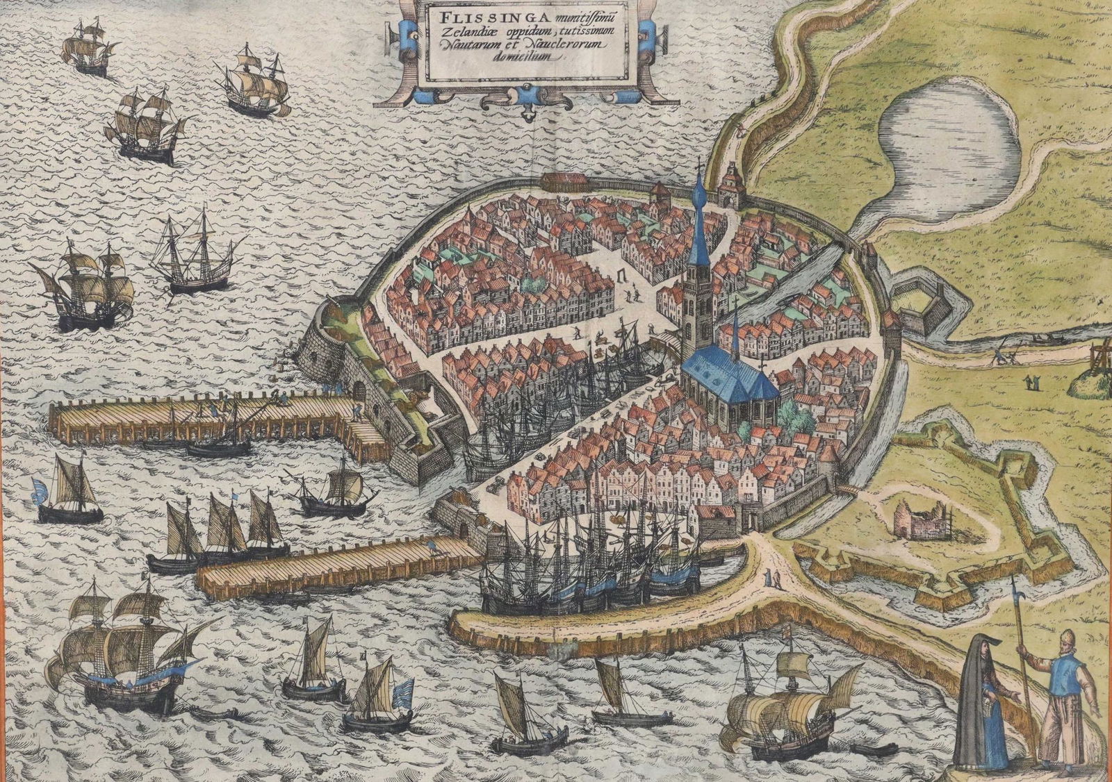 CIVITATES ORBIS TERRARUM ATLAS MAP OF VLISSINGEN (1 of 4)