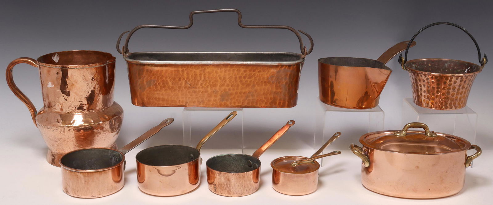 (9) FRENCH COPPER & METAL KITCHENWARE, SAUCEPANS (1 of 4)