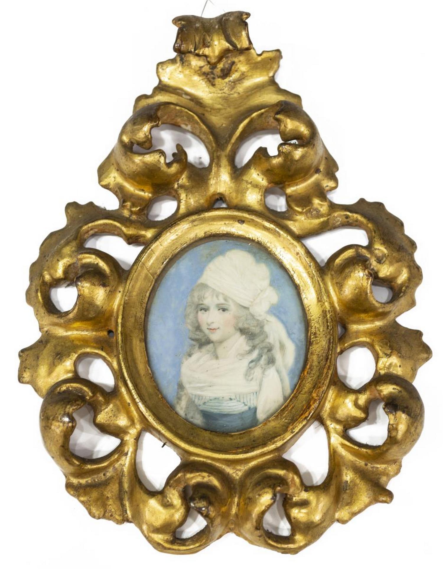FRAMED PAINTED PORTRAIT MINIATURE (1 of 2)