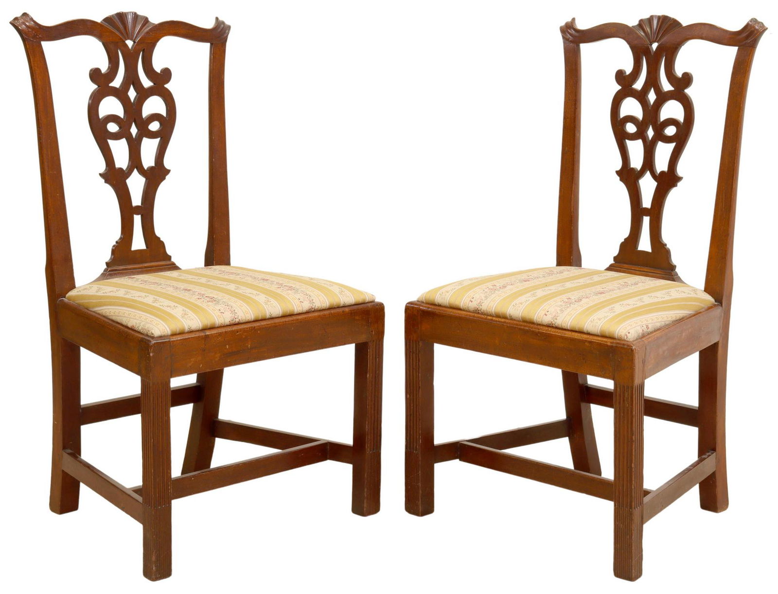 (2) AMERICAN CHIPPENDALE STYLE SHELL-CARVED CHAIRS (1 of 3)
