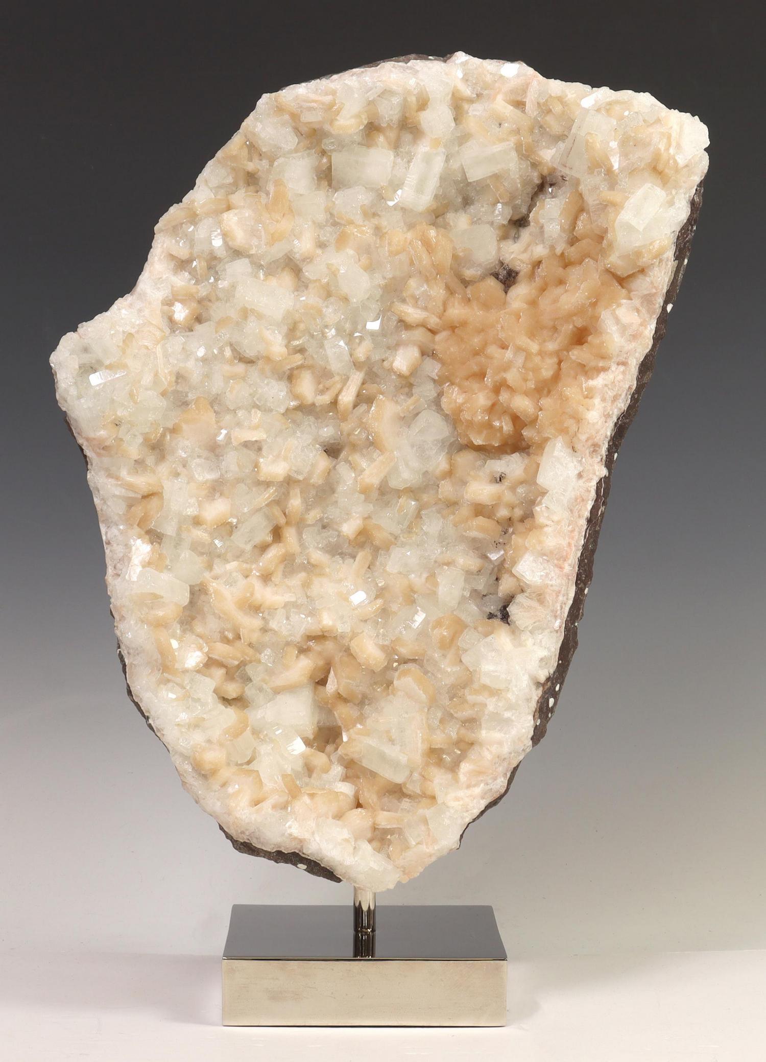 APOPHYLLITE CLUSTER SPECIMEN ON NICKEL BASE (1 of 3)