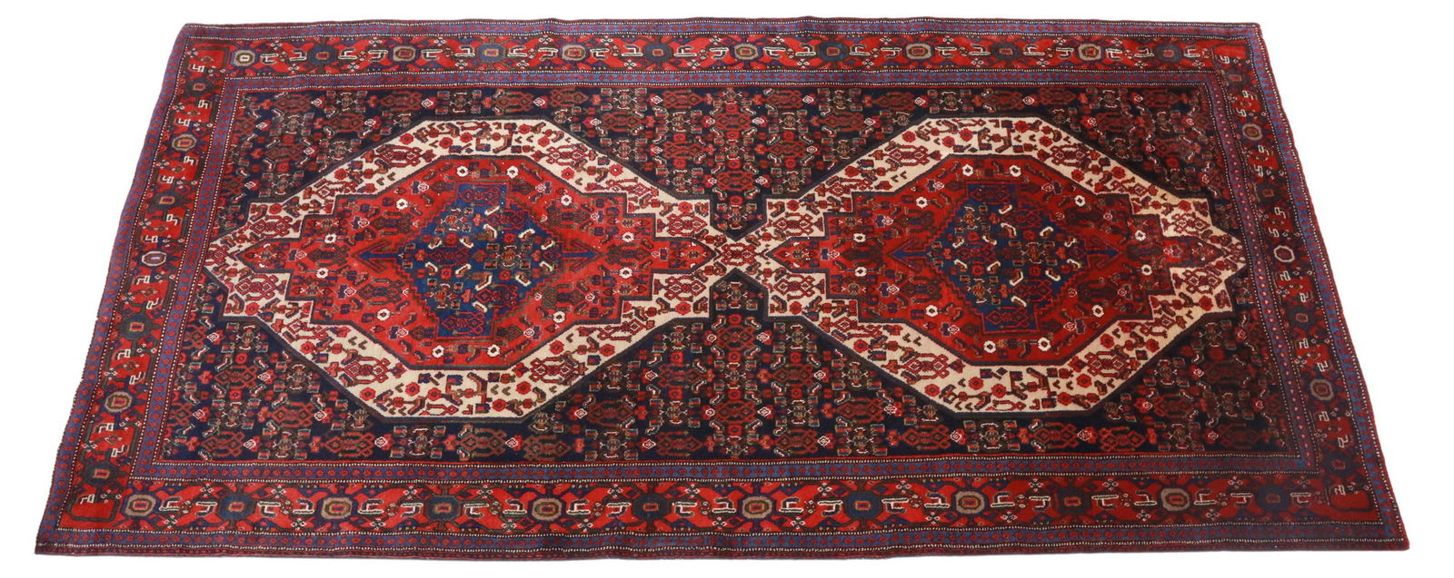 HAND-TIED PERSIAN SENNEH RUG, 9'10" X 5'0" (1 of 3)