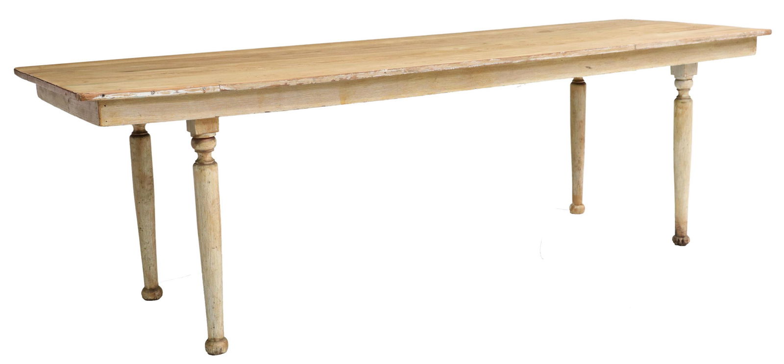 PAINT-DECORATED FOLDING HARVEST TABLE, 96.5"L (1 of 6)