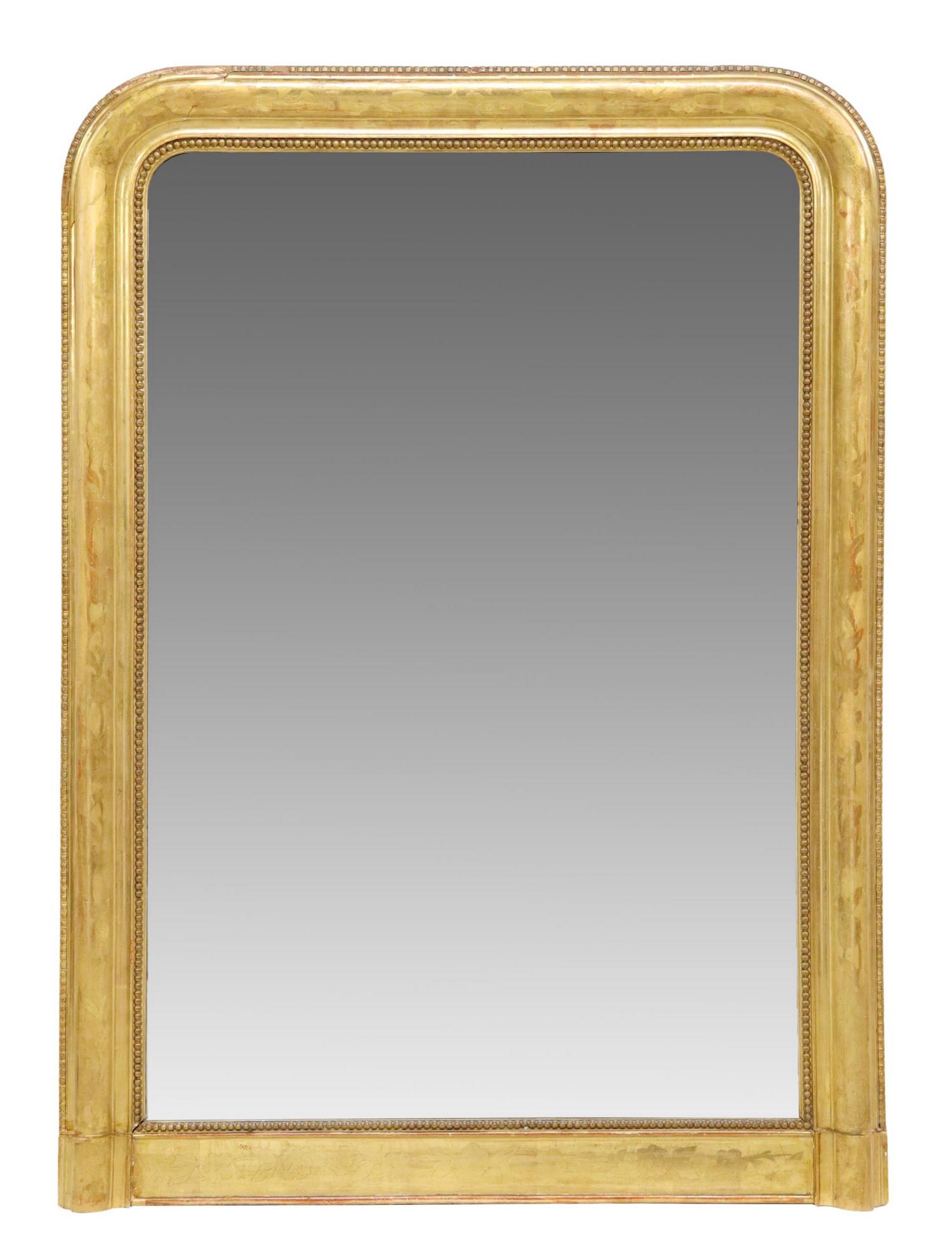 FRENCH LOUIS PHILIPPE PERIOD GILTWOOD WALL MIRROR (1 of 3)