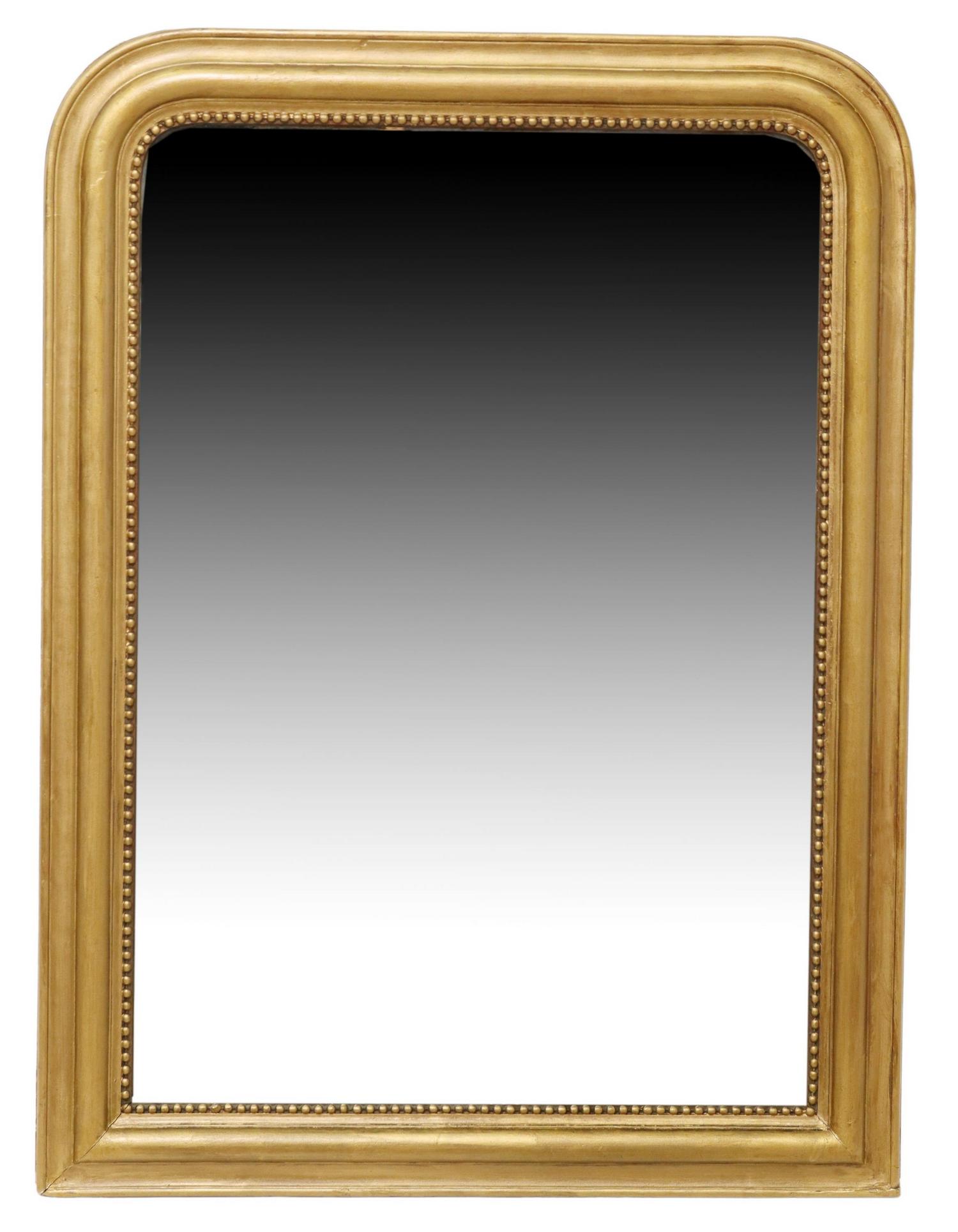FRENCH LOUIS PHILIPPE PERIOD GILT WALL MIRROR (1 of 3)