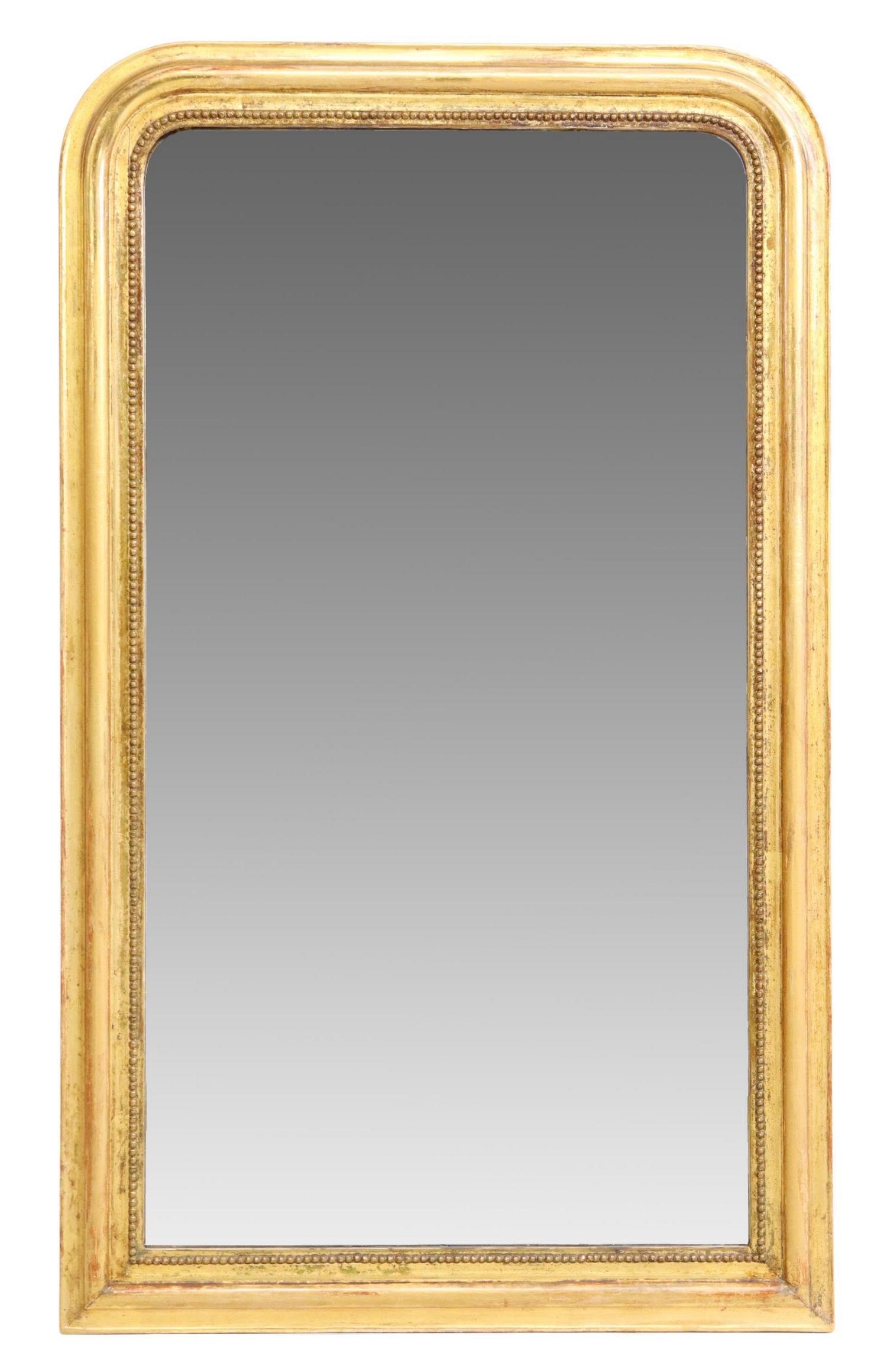 FRENCH LOUIS PHILIPPE PERIOD GILT WALL MIRROR (1 of 3)