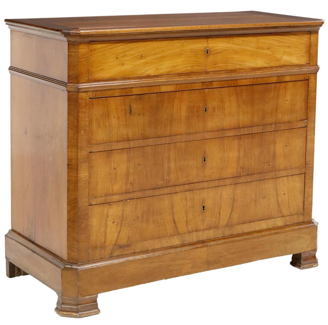 FRENCH LOUIS PHILIPPE PERIOD WALNUT COMMODE (1 of 5)