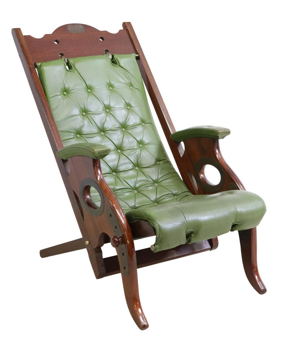 VINTAGE MAHOGANY FOLDING DECK CHAIR (1 of 4)