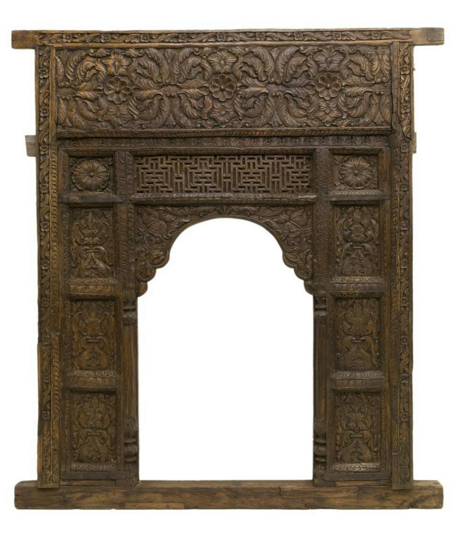 ARCHITECTURAL FLORAL & FOLIATE CARVED SURROUND (1 of 2)
