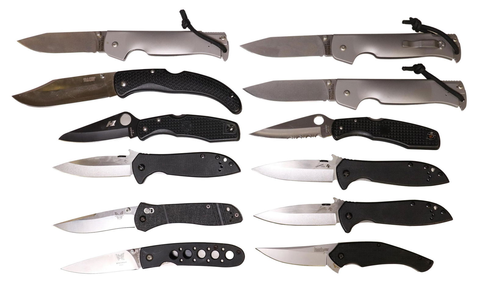 (12) Pocket Knives Benchmade, Kershaw, More Auction