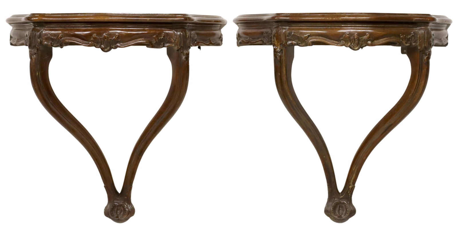 (2) ITALIAN LOUIS XV STYLE CARVED WALL BRACKETS (1 of 5)