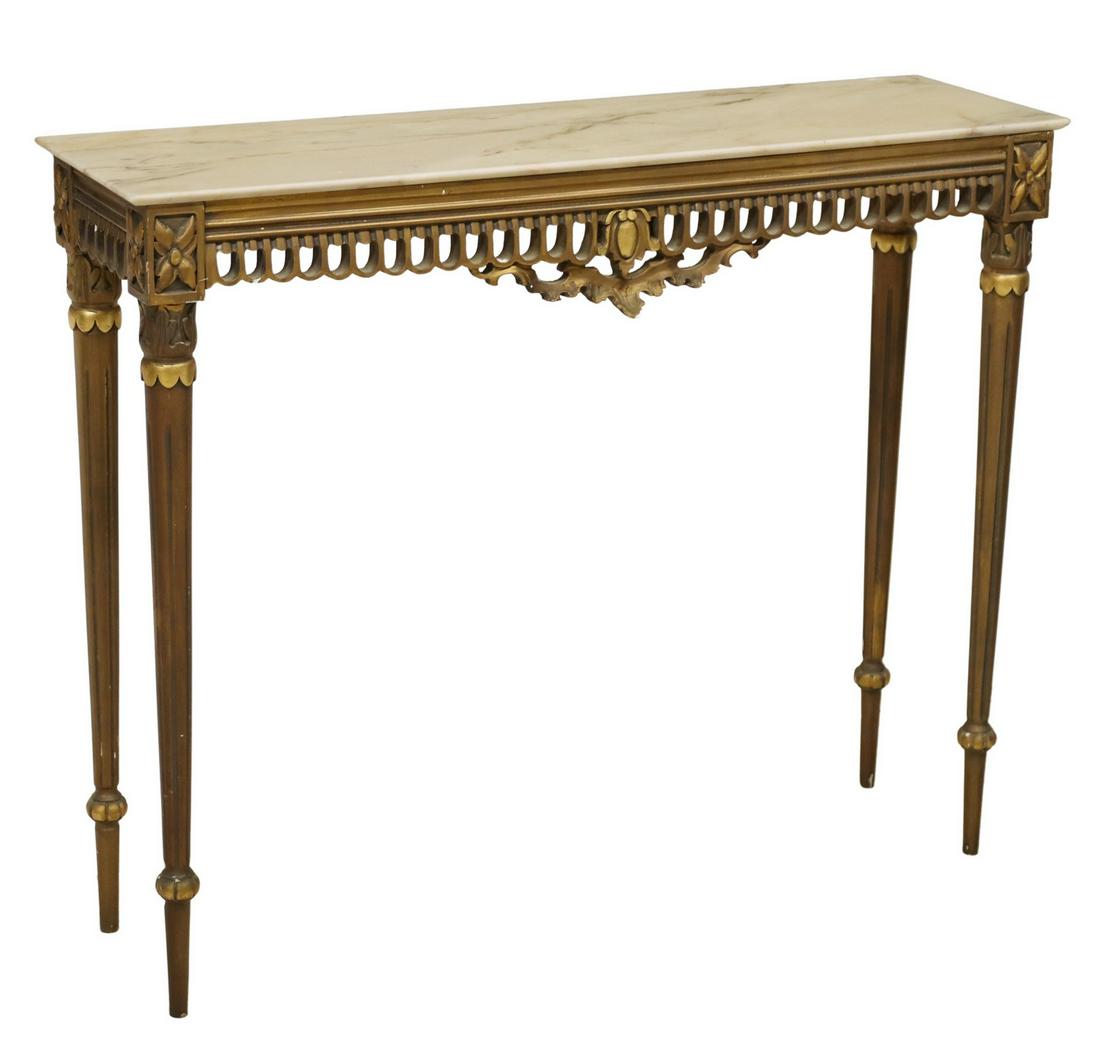 LOUIS XVI STYLE PARCEL GILT CONSOLE TABLE (1 of 4)
