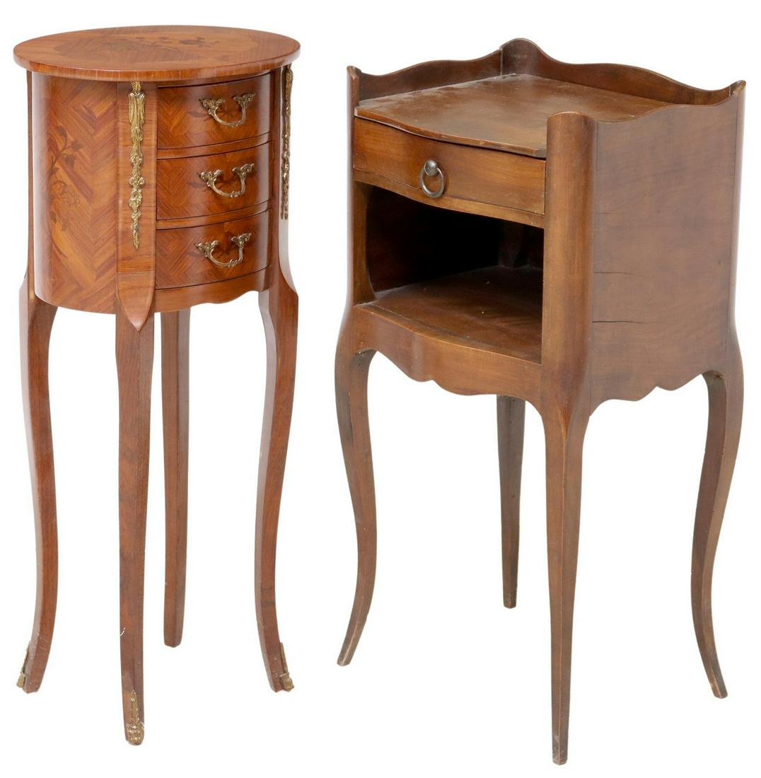 (2) FRENCH PROVINCIAL & LOUIS XV STYLE NIGHTSTANDS (1 of 6)