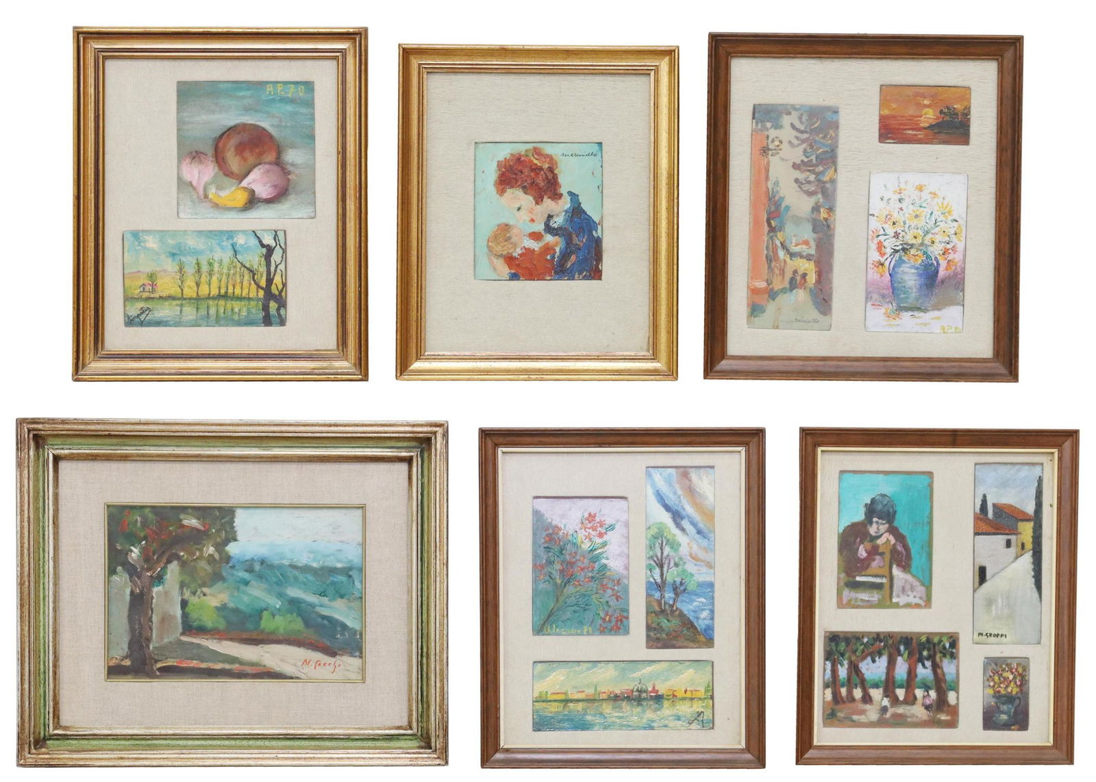 (6) FRAMED PAINTINGS, VARIOUS ARTISTS (1 of 2)