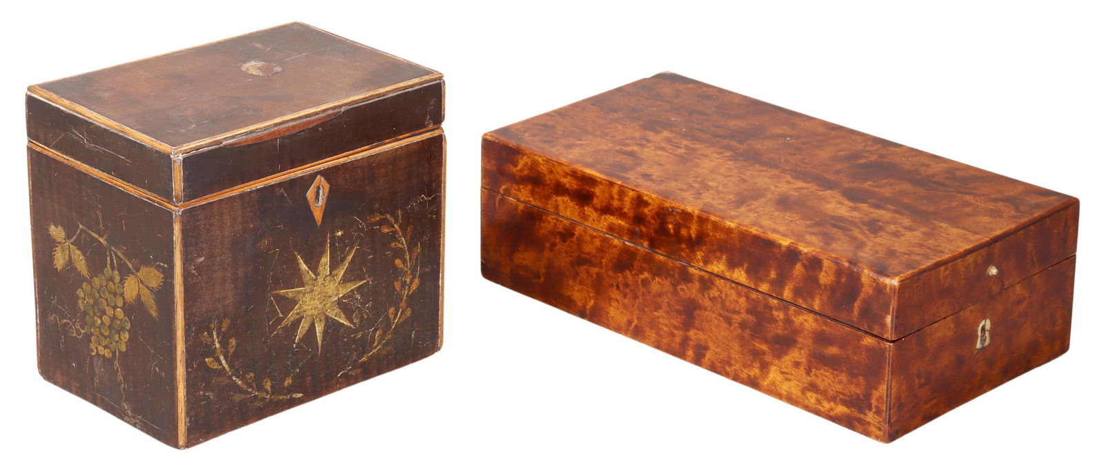 (2) AMERICAN PORTABLE SHAVING MIRROR & TEA CADDY (1 of 9)