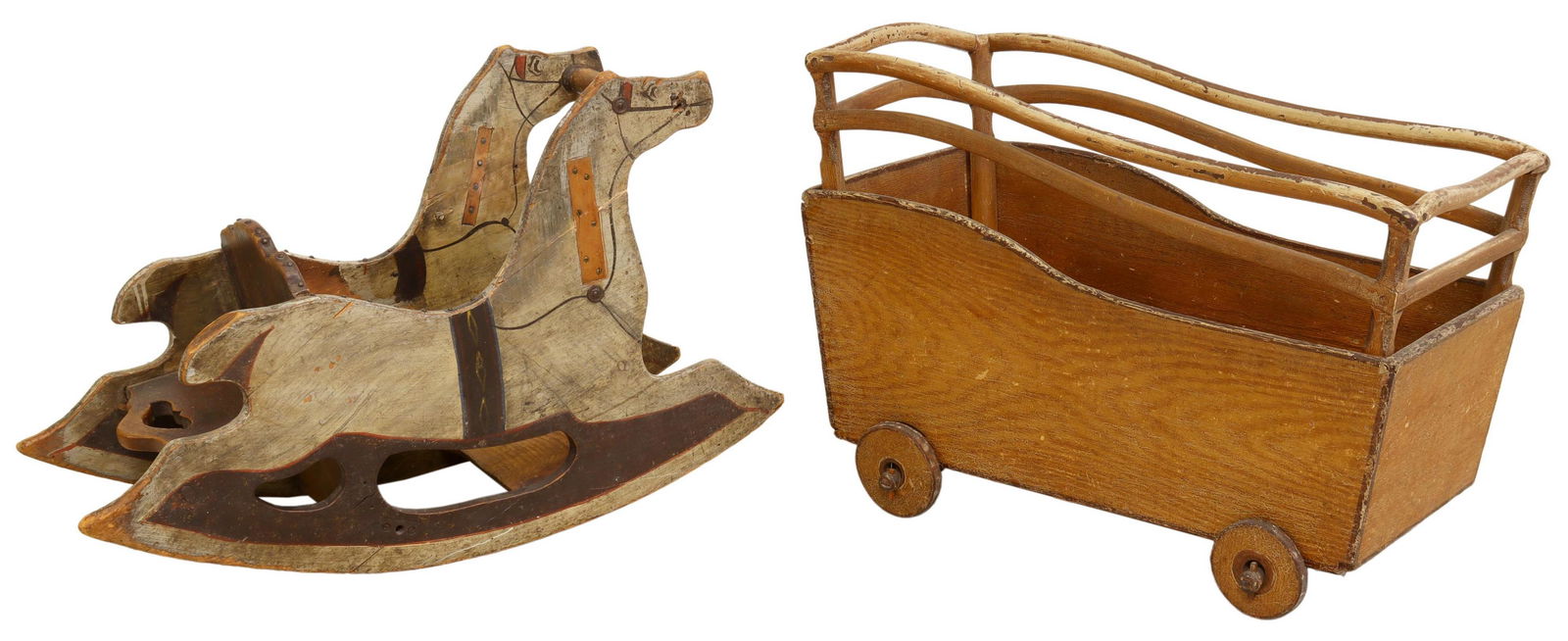 2)AMERICAN CHILDS CART & CONVERTIBLE ROCKING HORSE (1 of 6)