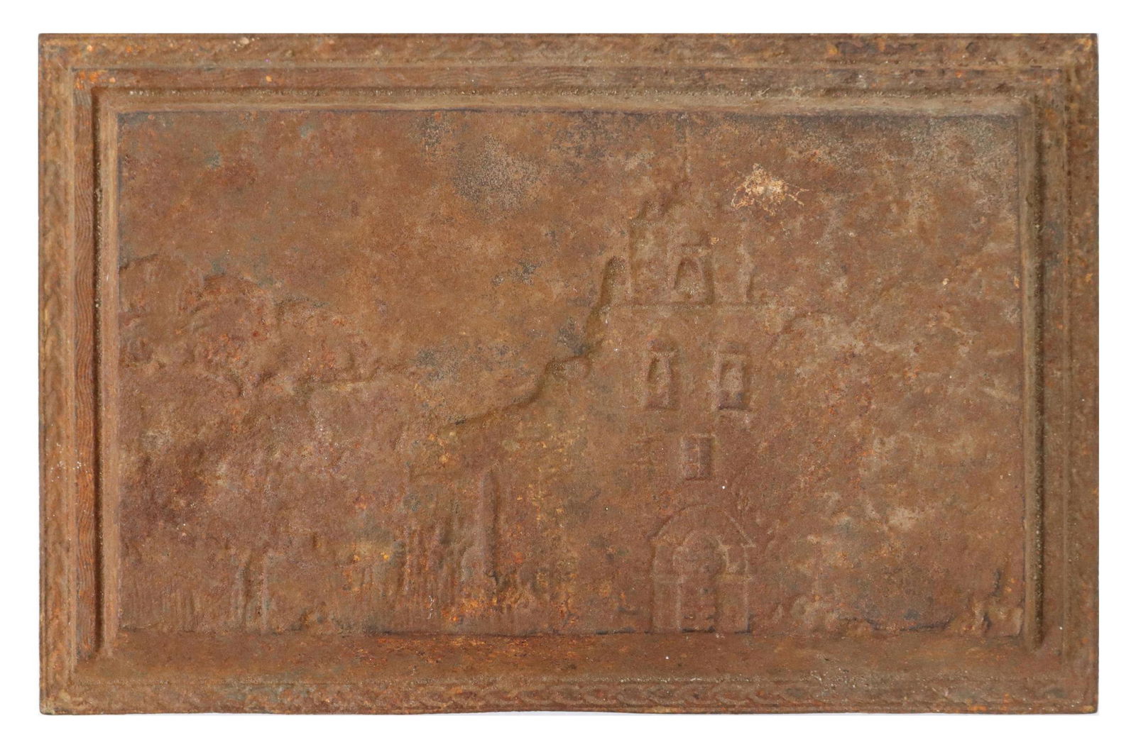 CAST IRON WALL PLAQUE OF SPANISH MISSION ESPADA (1 of 2)