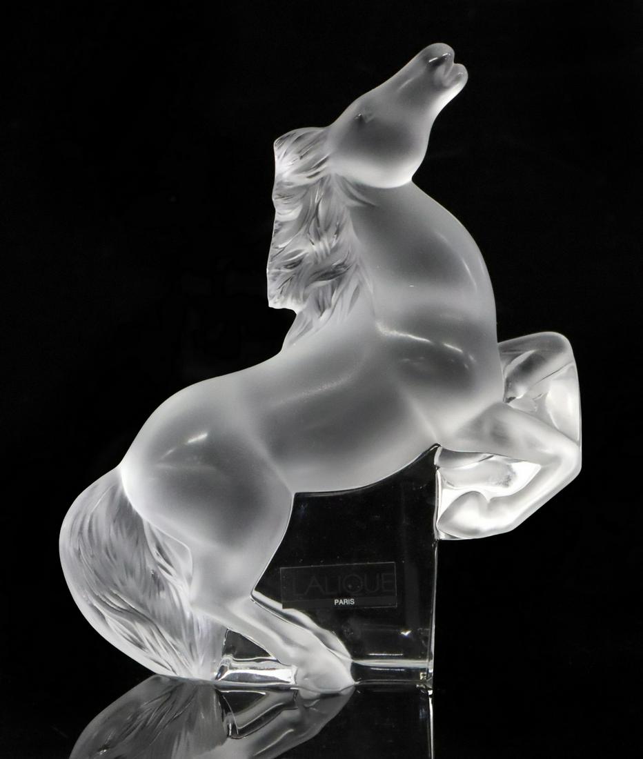 MARIE-CLAUDE LALIQUE FIGURE KAZAK HORSE REARING (1 of 7)