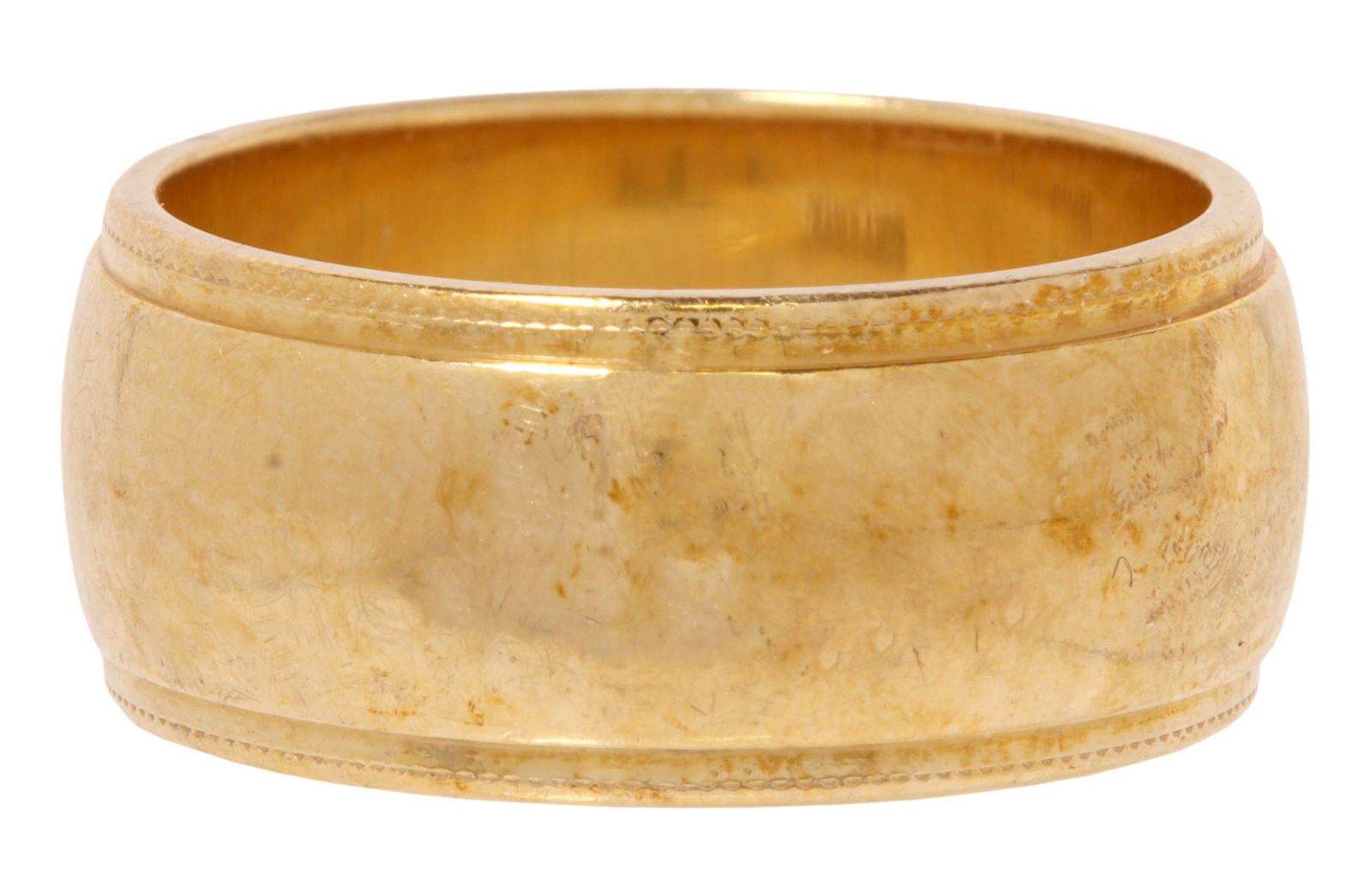 ESTATE 14KT YELLOW GOLD WEDDING BAND RING (1 of 5)