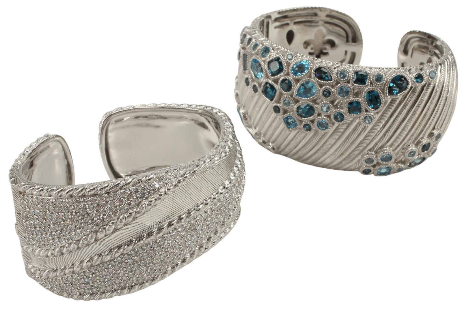 (2) ESTATE JUDITH RIPKA STERLING CUFF BRACELETS (1 of 5)