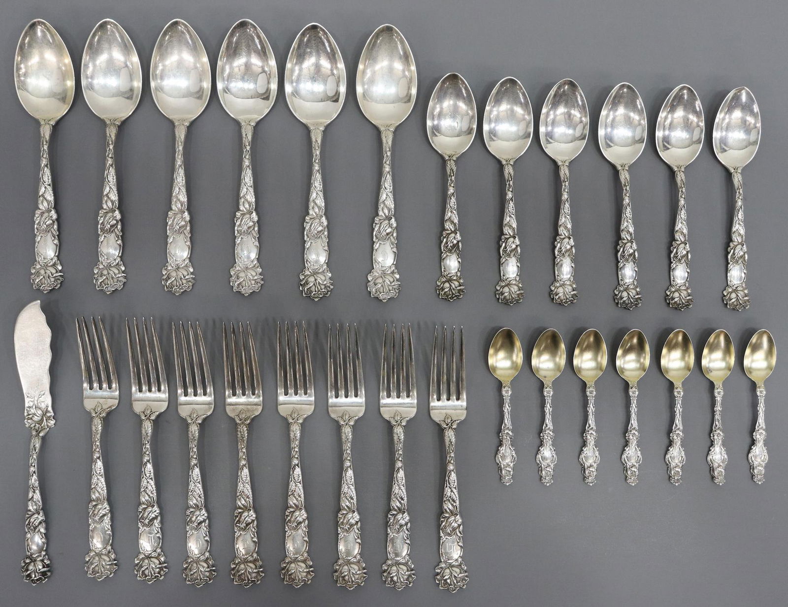 (28) ALVIN BRIDAL ROSE STERLING SILVER FLATWARE (1 of 4)