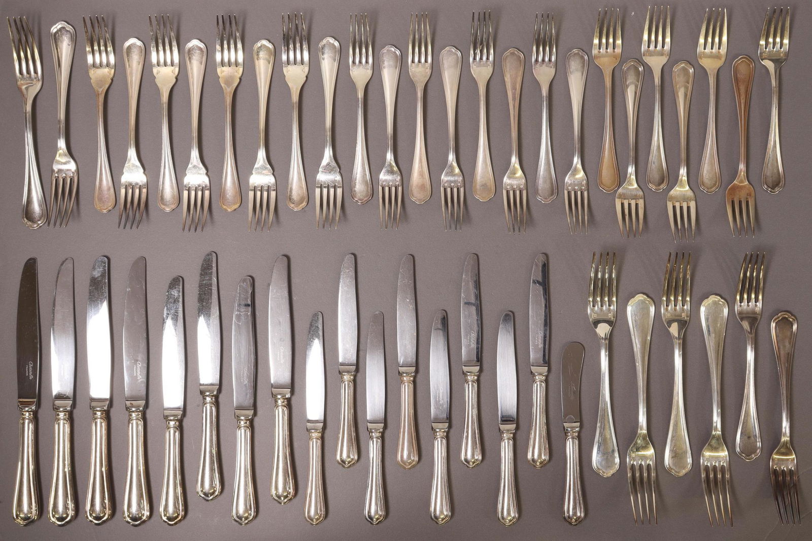 (74) CHRISTOFLE SPATOURS SILVERPLATE FLATWARE SET (1 of 5)