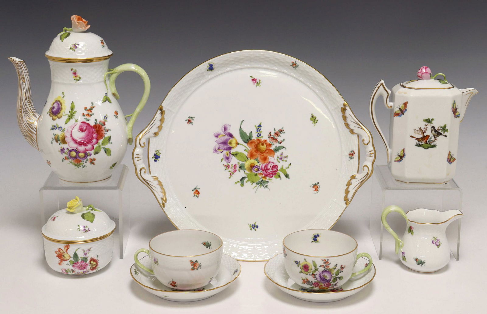 (9) HEREND PRINTEMPS TETE-A-TETE COFFEE SERVICE (1 of 4)