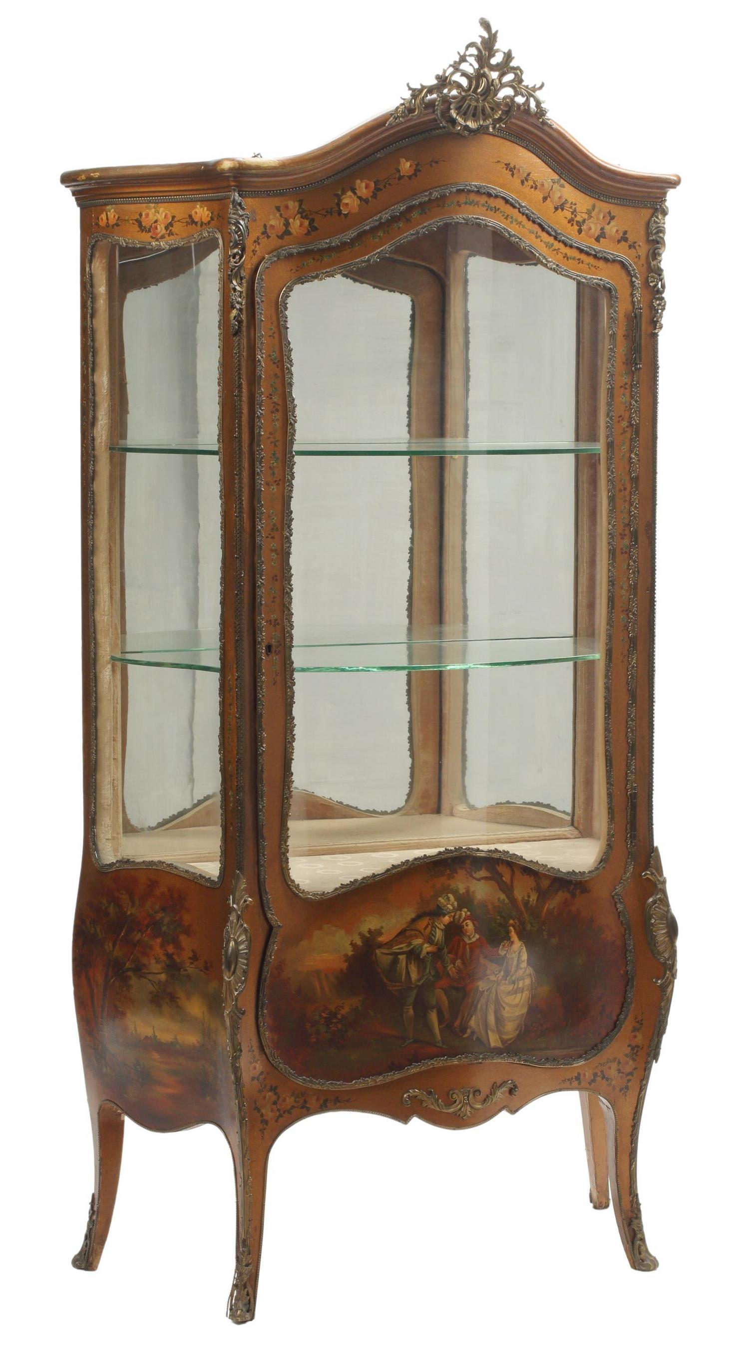 VERNIS MARTIN STYLE VITRINE CABINET (1 of 6)