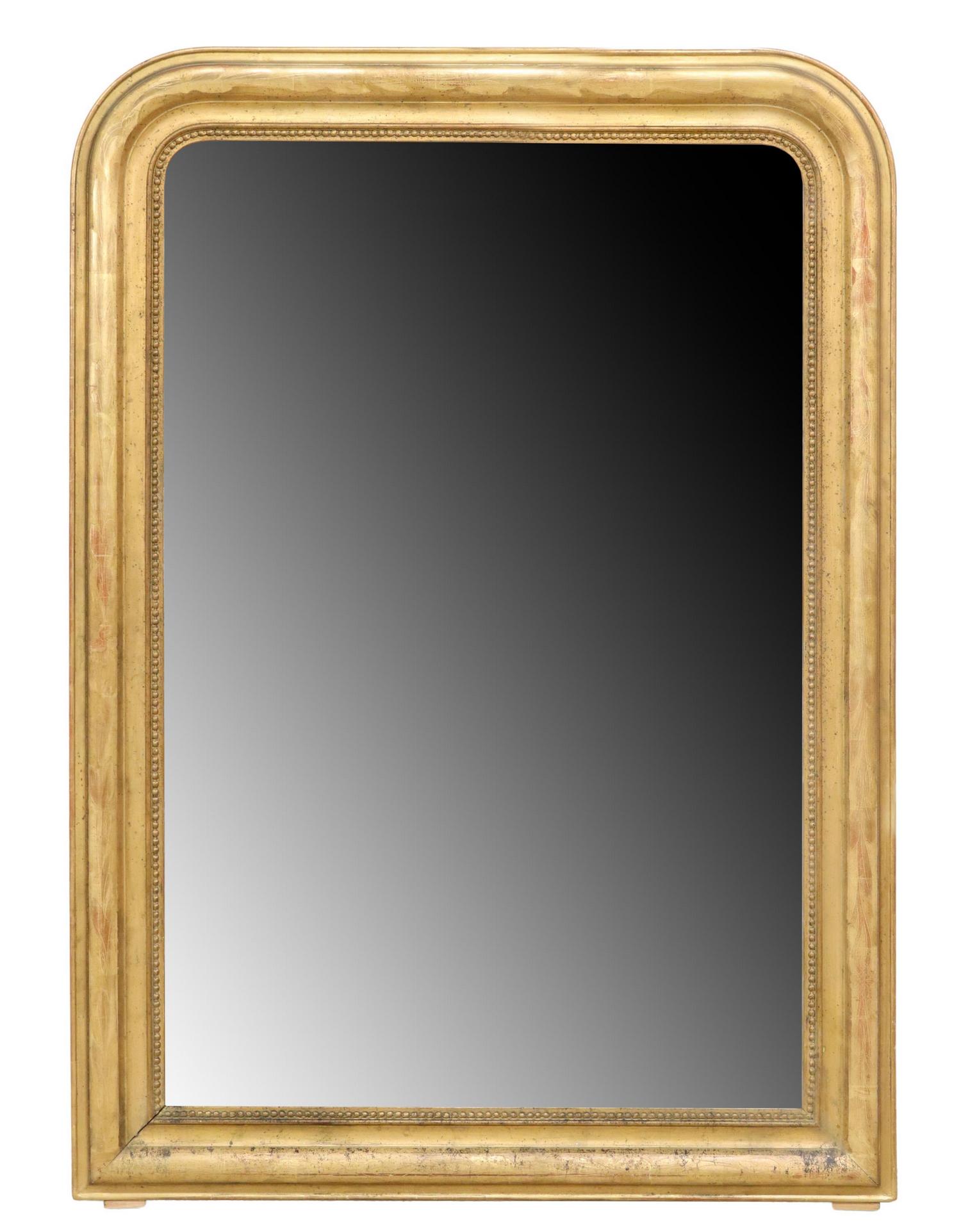 FRENCH LOUIS PHILIPPE PERIOD GILTWOOD WALL MIRROR (1 of 3)