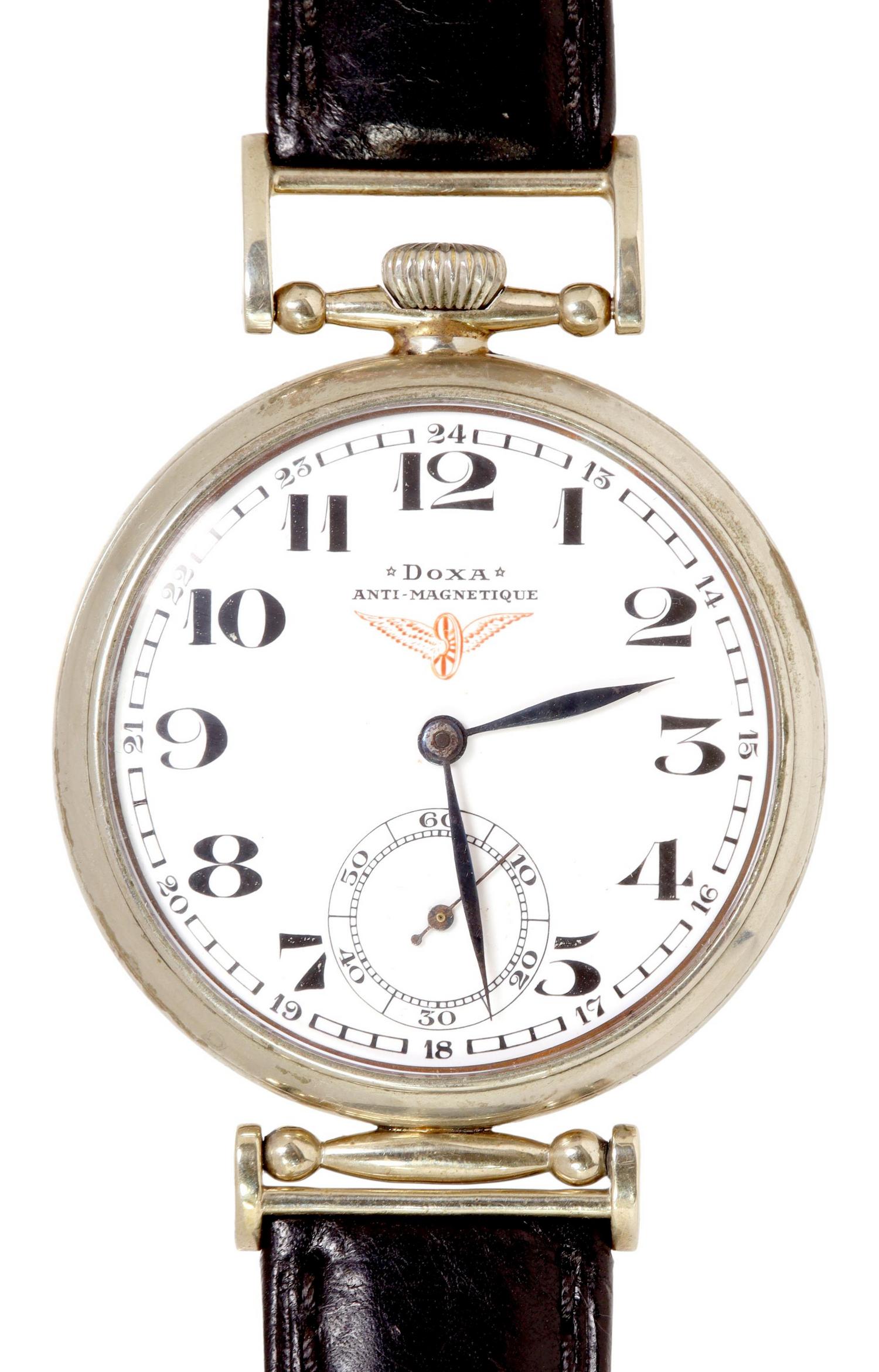 SWISS DOXA RAILWAY POCKET WATCH NOW WRISTWATCH (1 of 7)