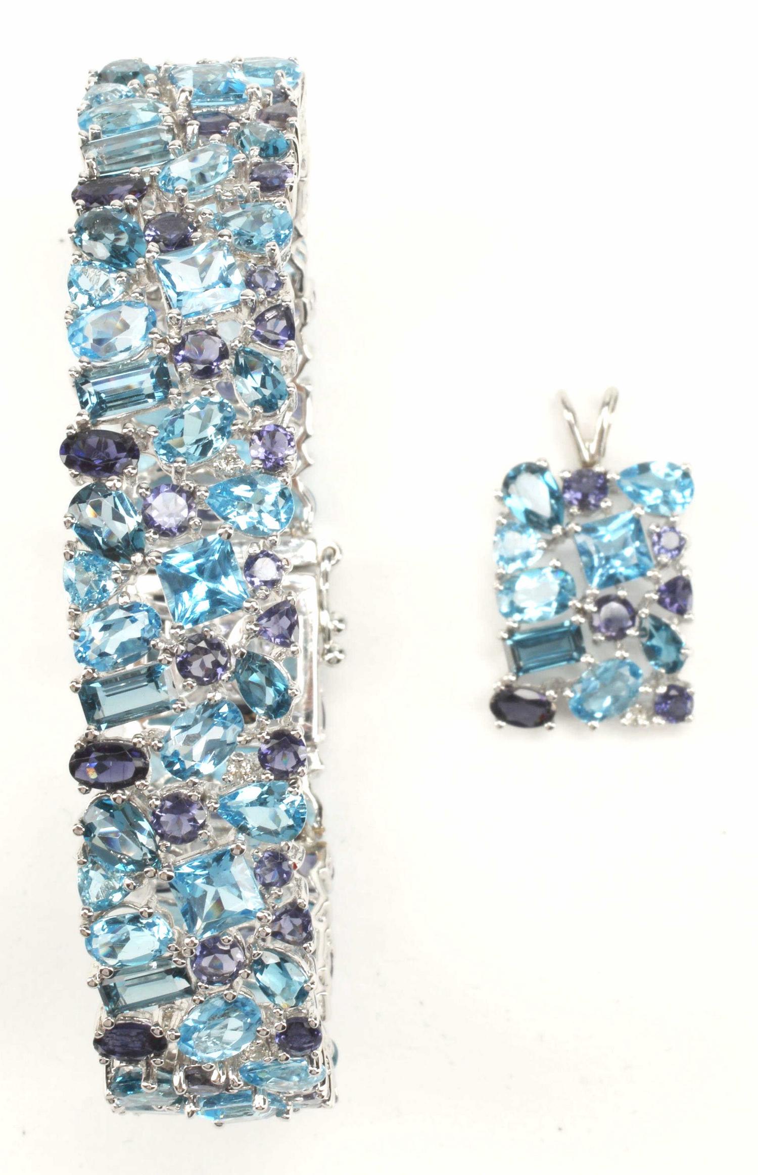 (2) ESTATE 14KT WG, SEMIPRECIOUS & DIAMOND JEWELRY (1 of 4)