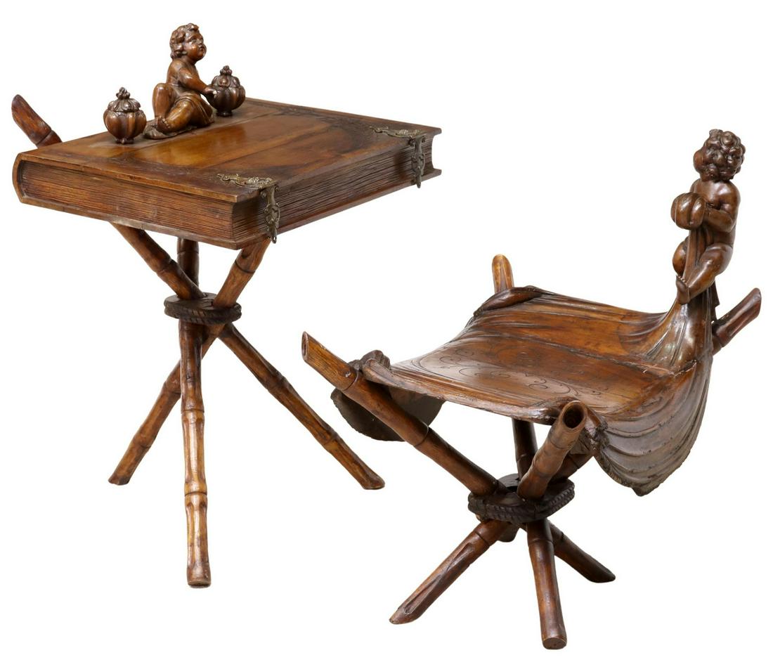 (2) FRANCOIS-RUPERT CARABIN (ATTRIB) DESK & CHAIR (1 of 5)