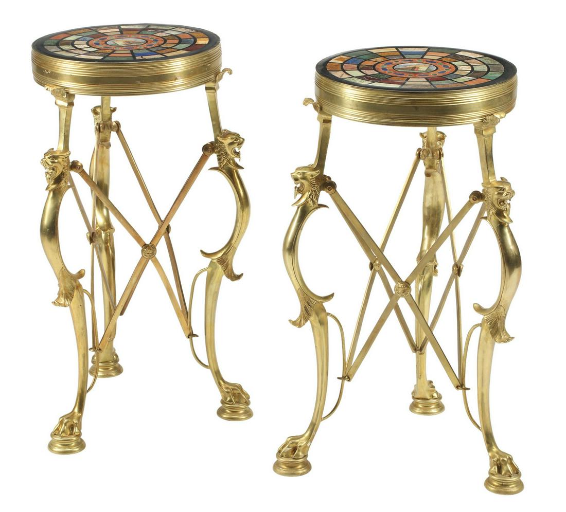 (2) NEOCLASSICAL STYLE BRONZE DORE GUERIDONS (1 of 4)