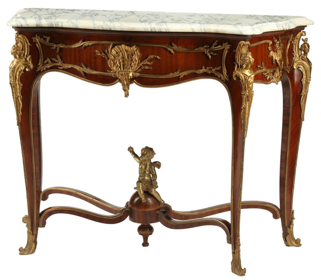 LOUIS XV STYLE ORMOLU-MOUNTED CONSOLE TABLE (1 of 6)