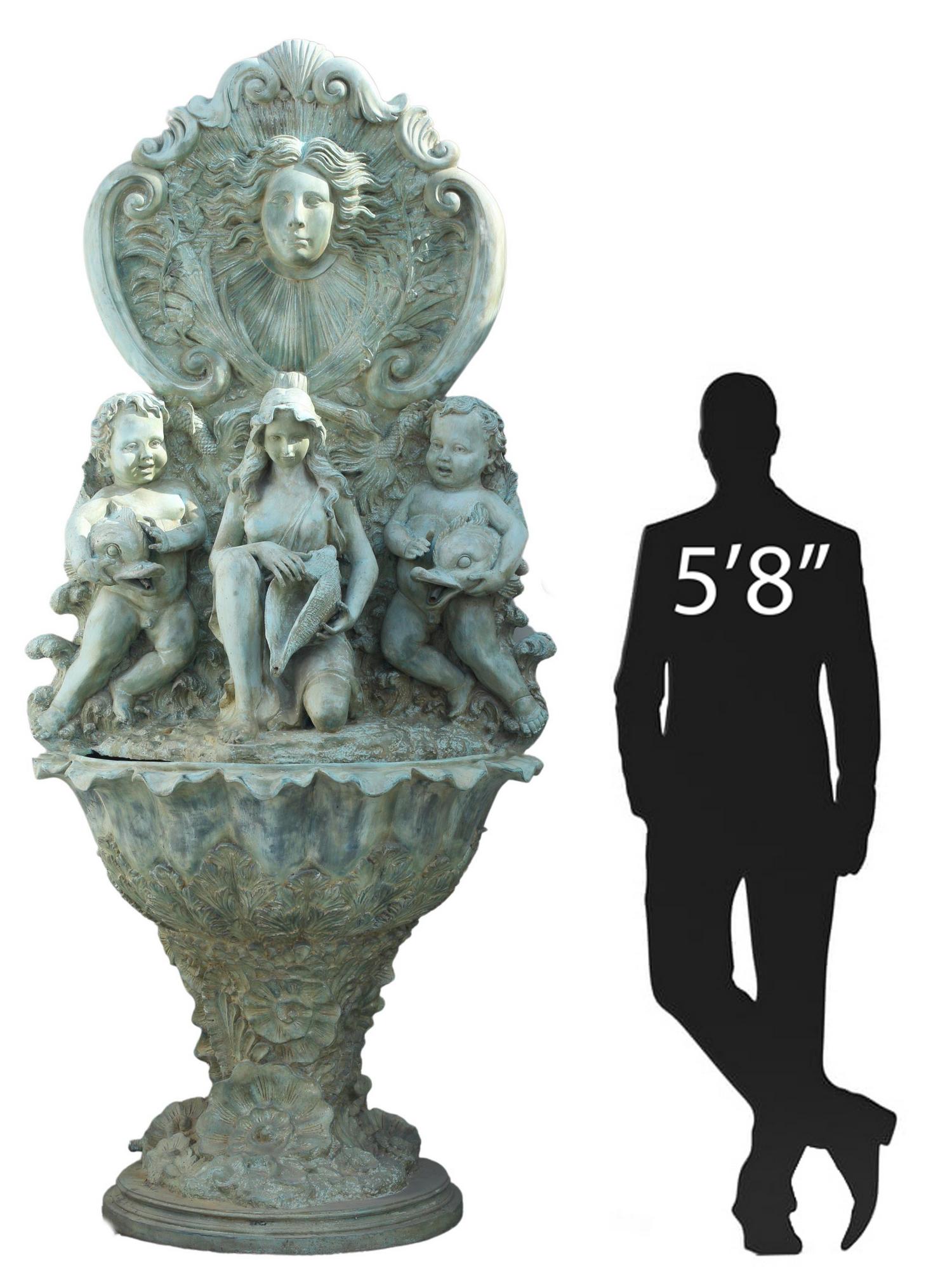MONUMETAL VERDE BRONZE GARDEN FOUNTAIN, 92.5"H (1 of 6)