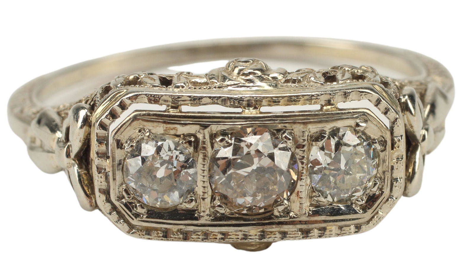 ESTATE ART DECO STYLE 14KT & 0.74CTTW DIAMOND RING (1 of 3)