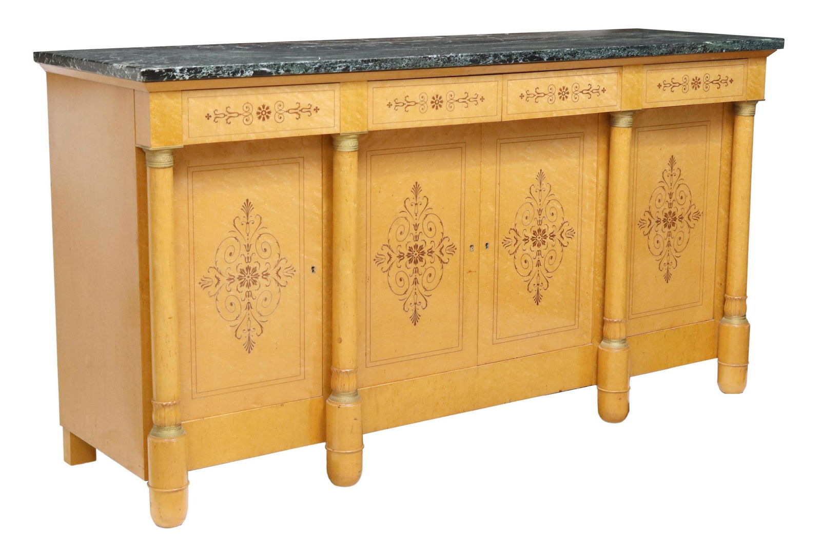 FRENCH EMPIRE STYLE MARBLE-TOP SIDEBOARD (1 of 6)