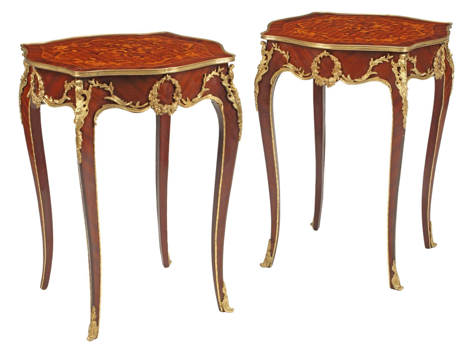 (2) LOUIS XV STYLE ORMOLU-MOUNTED SIDE TABLES (1 of 4)