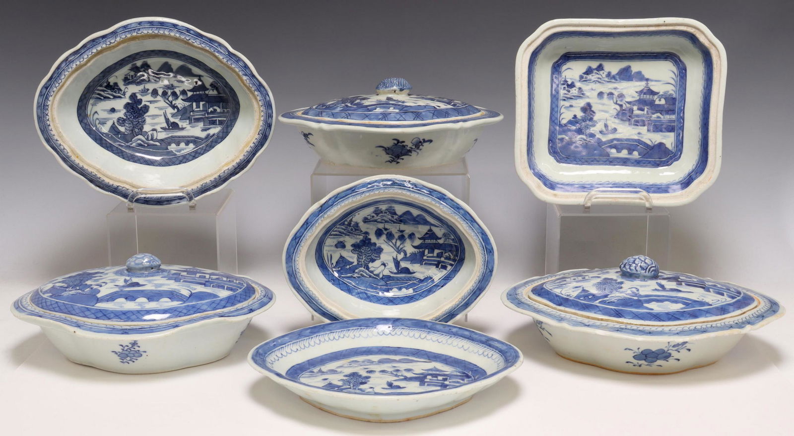 (7) CHINESE EXPORT PORCELAIN CANTON OVAL TUREENS (1 of 4)