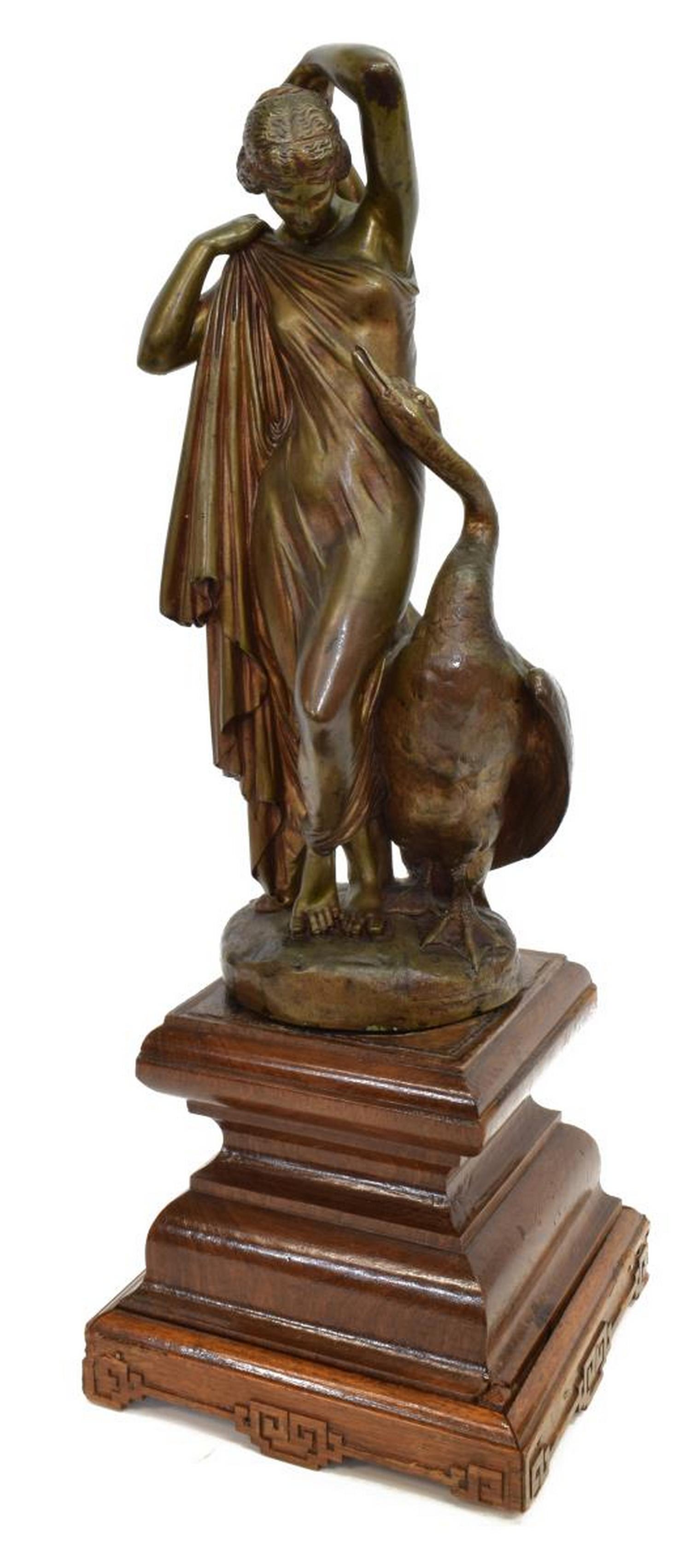 FRENCH NEOCLASSICAL BRONZE LEDA & THE SWAN (1 of 4)