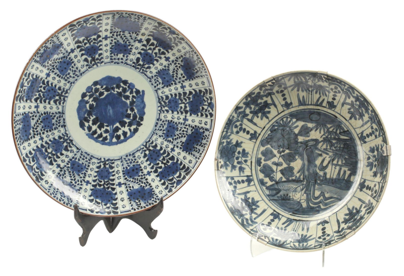 (2) CHINESE BLUE & WHITE PORCELAIN CHARGERS (1 of 5)