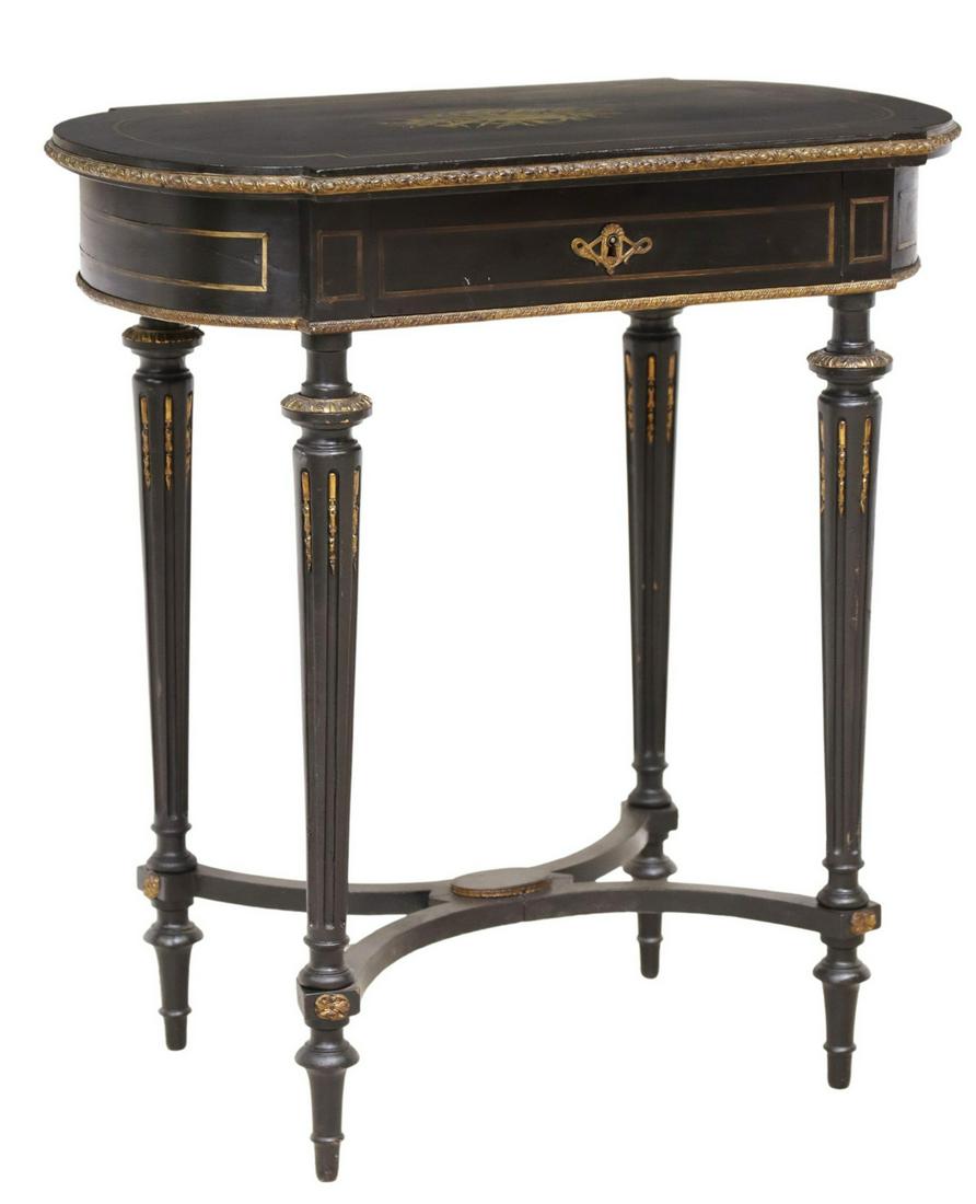 FRENCH NAPOLEON III EBONIZED VANITY TABLE (1 of 6)