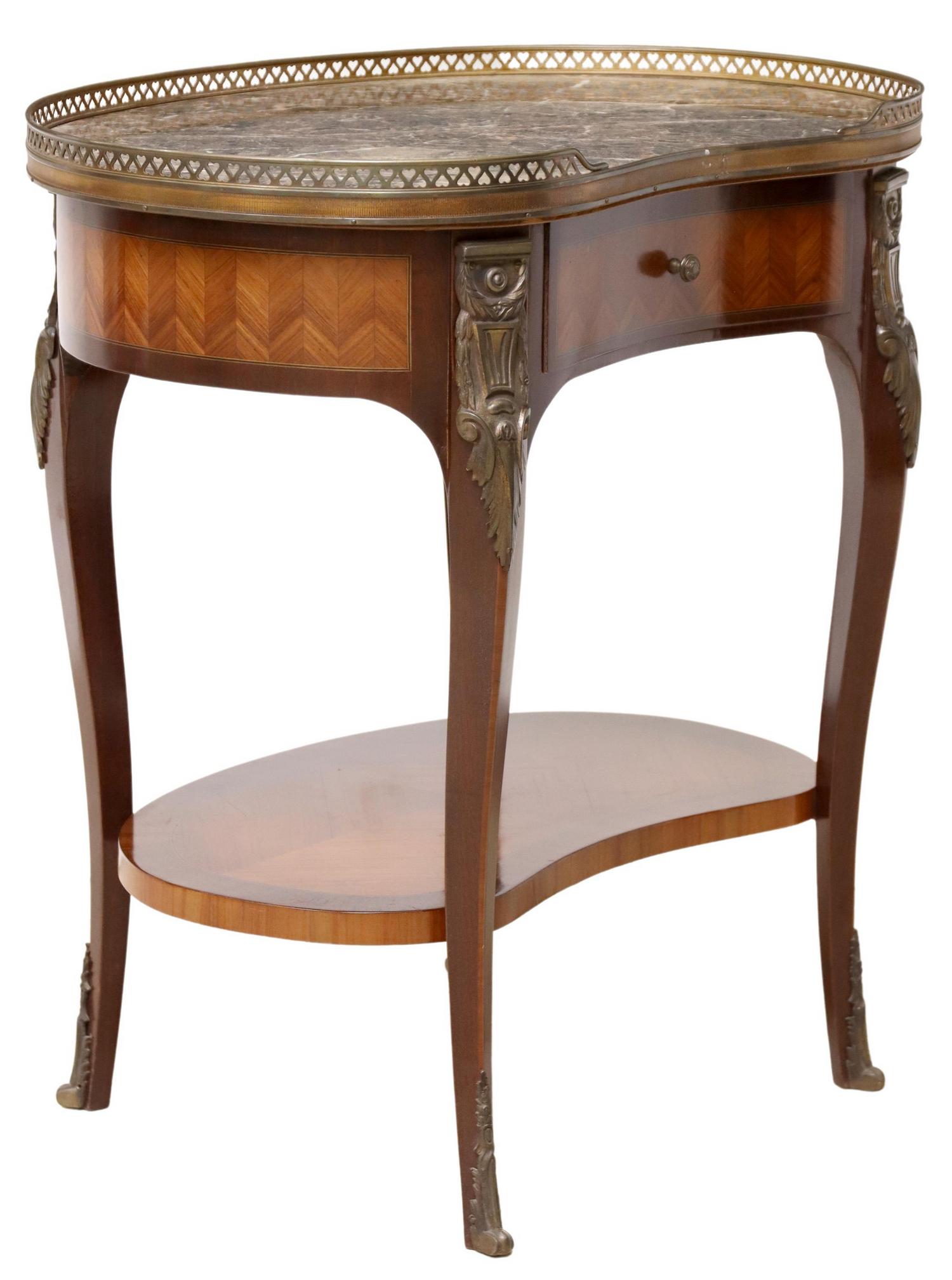 FRENCH LOUIS XV STYLE KIDNEY-FORM SIDE TABLE (1 of 5)