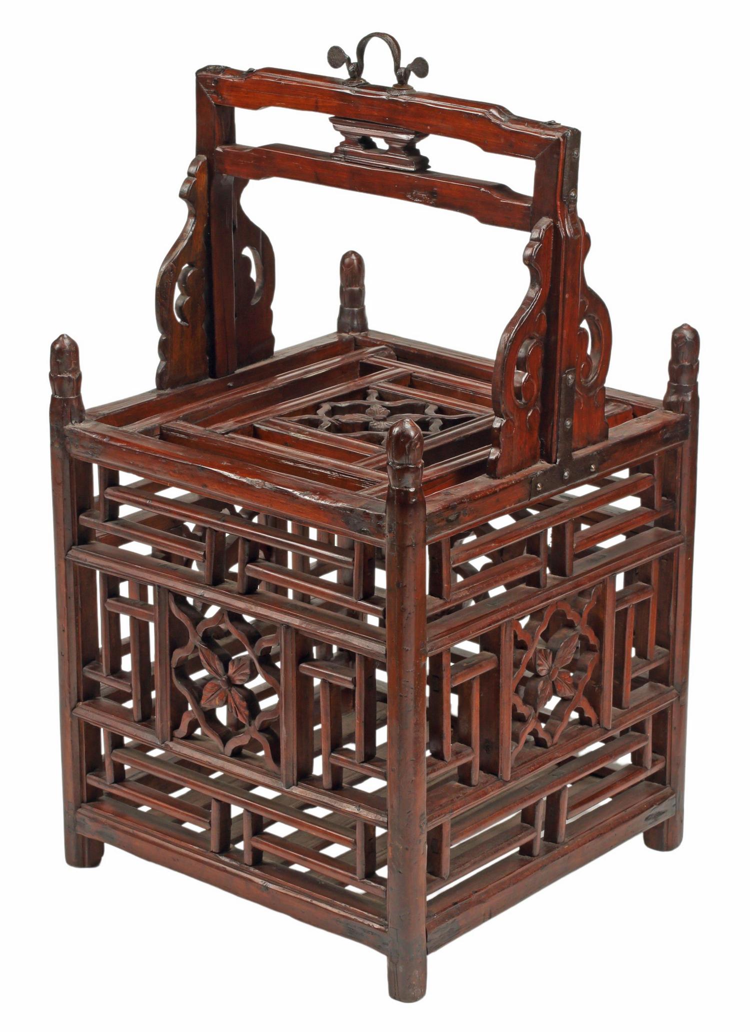 CHINESE CARVED & PIERCED BIRDCAGE (1 of 4)