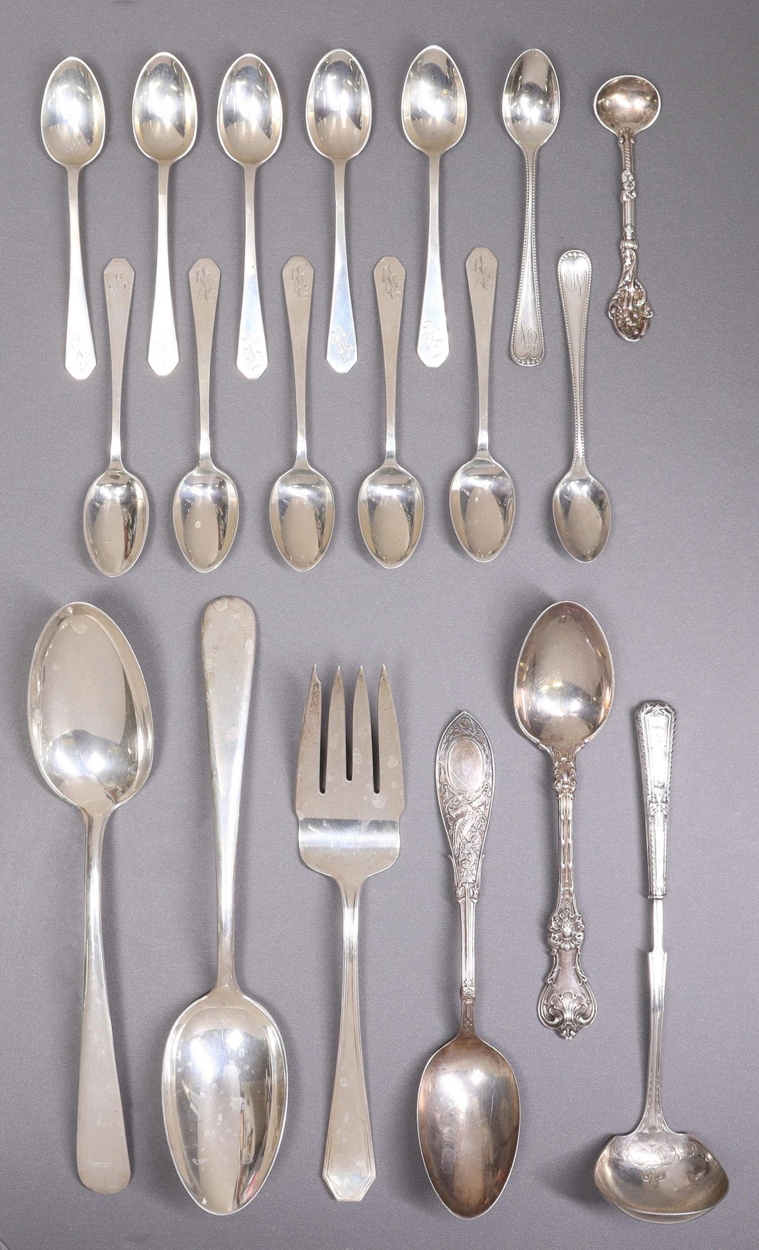 (19) AMERICAN STERLING FLATWARE, 14.06 OZT (1 of 5)