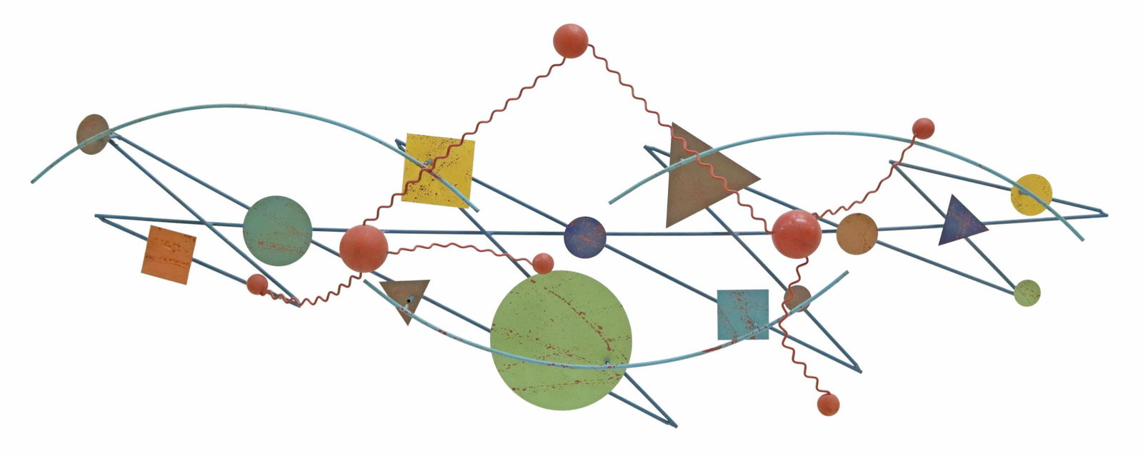 CURTIS JERE MEMPHIS STYLE MIXED MEDIA WALL ART (1 of 4)